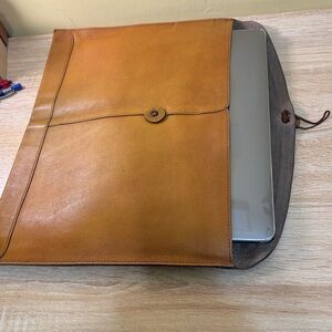 Tan Leather Laptop Sleeve